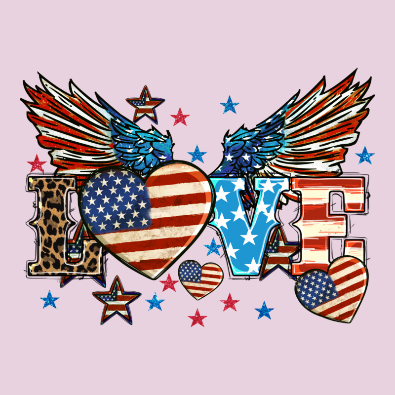 Love America Wings 4th Of July Ladies Tee by HowdyJamesFarm | Teevron