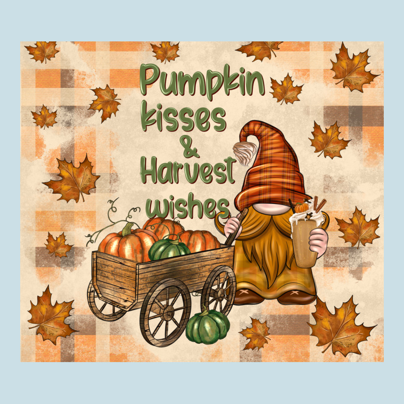 Pumpkin Kisses And Harvest Wishes Ladies Tee by TumblerDesignByShophia | Teevron