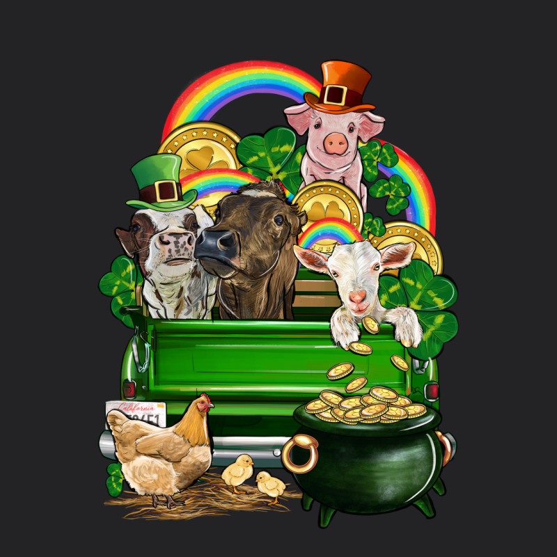 St. Patrick's Day Animal Truck Vintage Tee by CowGirlArtShop | Teevron