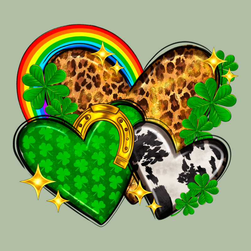 St. Patrick's Day Hearts With Leopard Urban Heavy Tee by HowdyJamesFarm | Teevron