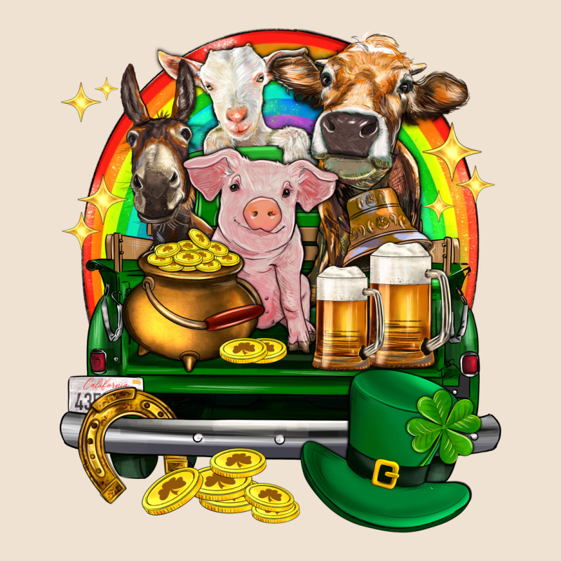 St. Patrick's Day Farm Animals On Truck Urban Heavy Tee by HowdyJamesFarm | Teevron