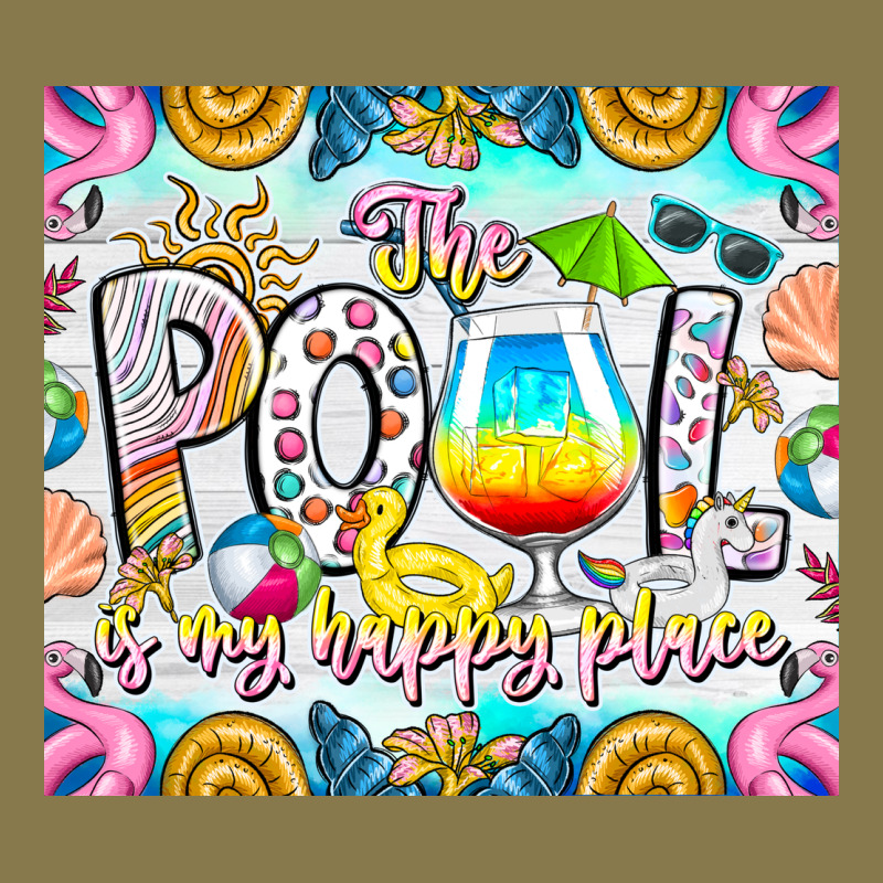 The Pool Is My Happy Place Premium Hoodie by CowhideDigitalArt | Teevron