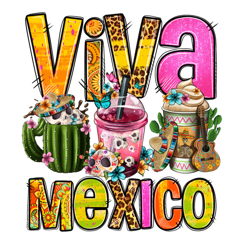 Viva Mexico Mexican Coffee Cups Long Sleeve Tee by FaDigitalArtStudio | Teevron