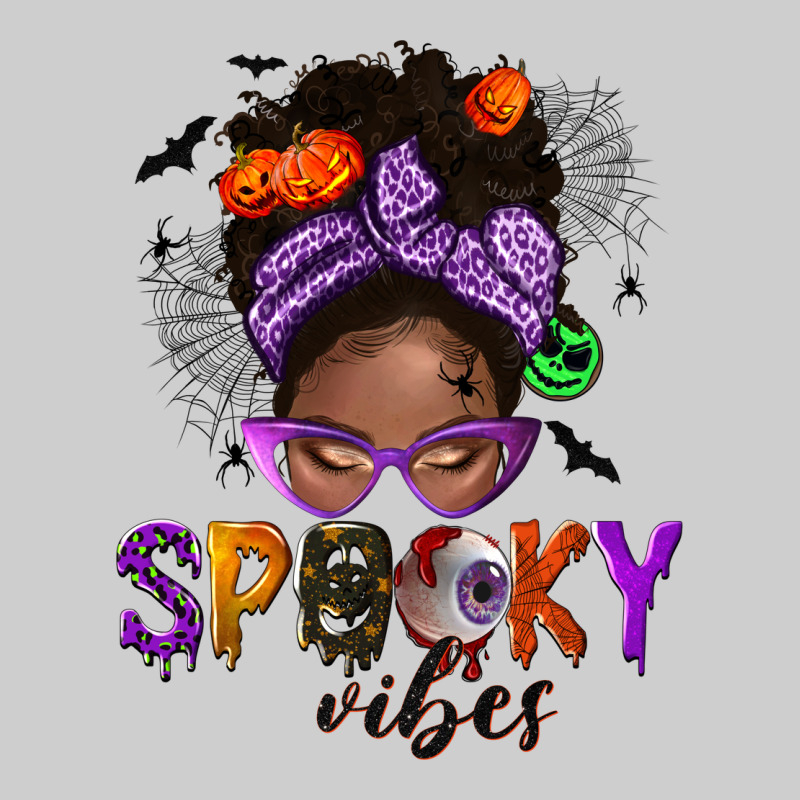 Spooky Vibes Afro Messy Bun Premium Tee by NancyCooperArtShop | Teevron