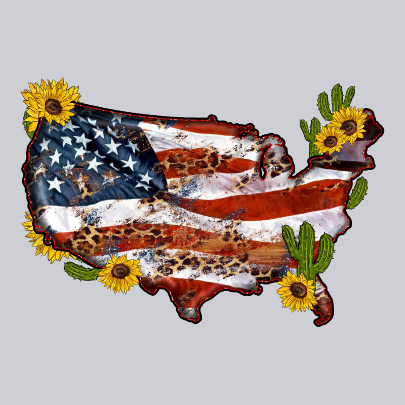 Usa Map With Sunflower And Cactus Heavyweight Sweatshirt by Artiststas | Teevron