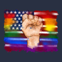 Lgbtq Flag And American Flag With Hand Heavyweight Sweatshirt | Teevron