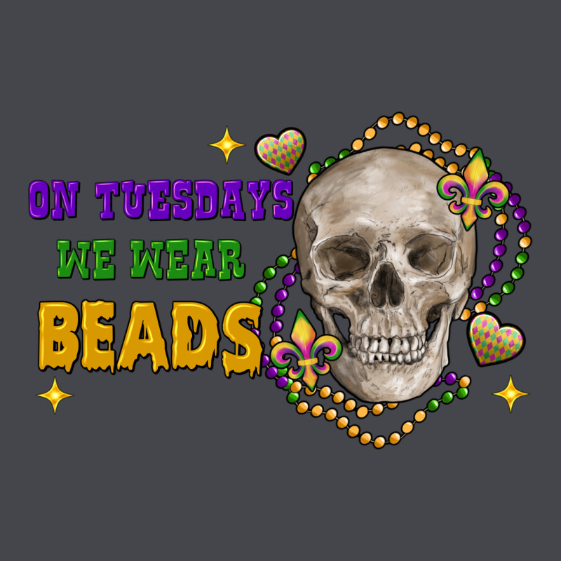 On Tuesdays We Wear Beads Skull Long Sleeve Tee by FaDigitalArtStudio | Teevron