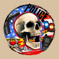 Police Skull And Police Equipment Heavyweight Hoodie | Teevron