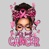 Lets Beat Cancer Afro Messy Bun Premium Tee | Teevron