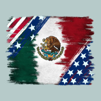 Mexican With American Flag Heavy Core Tee | Teevron