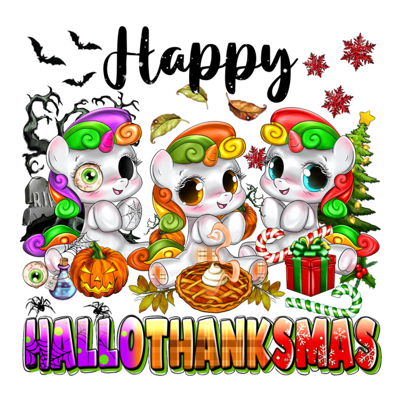 Happy Hallothanksmas Unicorns Premium Tee by texasbilliewilder | Teevron