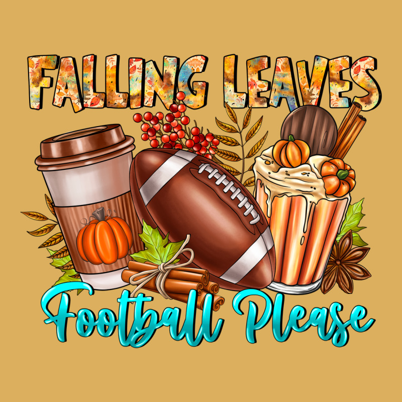 Falling Leaves Football Please Premium Hoodie by CowhideDigitalArt | Teevron