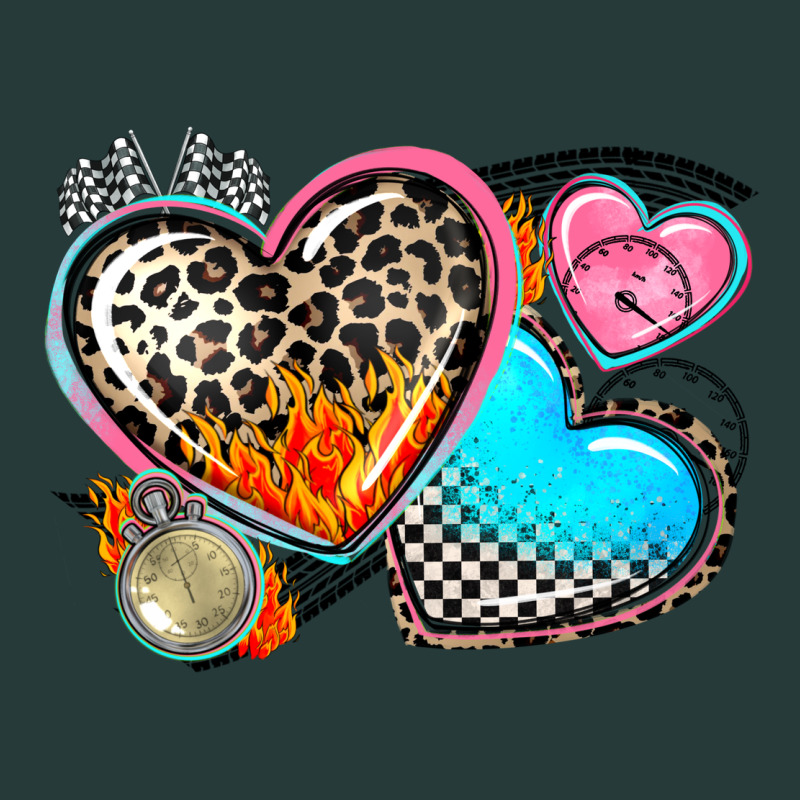 Western Leopard  Racing  Hearts Premium Sweatshirt by AdoDesignShop | Teevron