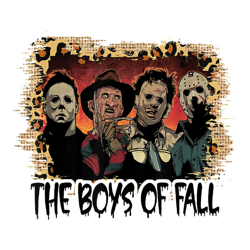The Boys Of Fall Leopard Pattern Bleached Halloween Murder T Shirt Long Sleeve Tee by maiPhamDesign | Teevron