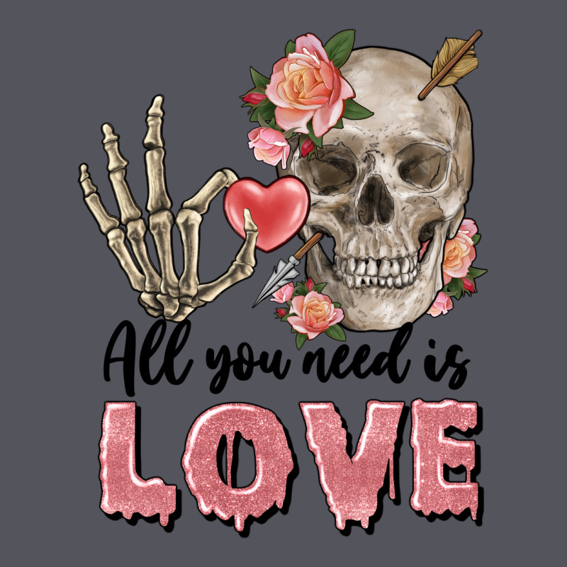 Skull All You Need Is Love Vintage Hoodie by FaDigitalArtStudio | Teevron