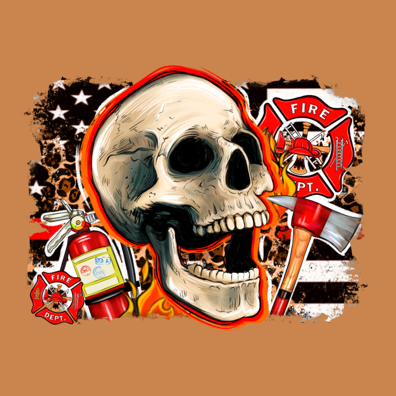 Firefighter Skull Heavyweight Hoodie by AdoDesignShop | Teevron