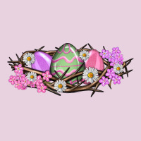 Easter Eggs And Crown Of Thorns Easter Day Ladies Tee | Teevron