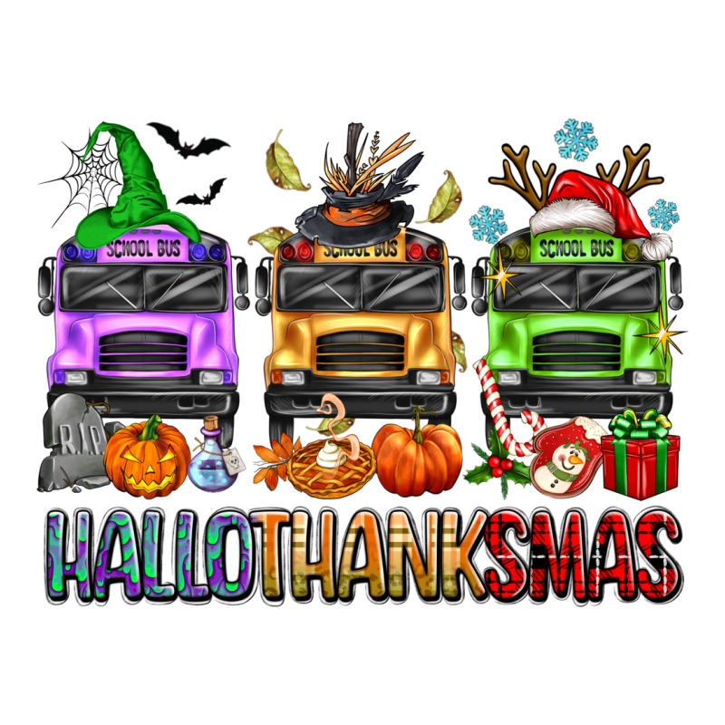 Hallothanksmas School Bus Premium Tee by texasbilliewilder | Teevron