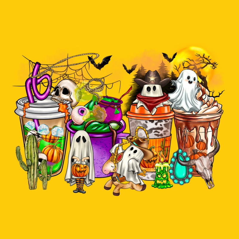 Halloween Western Boo Coffee Cups Premium Hoodie by CowhideDigitalArt | Teevron