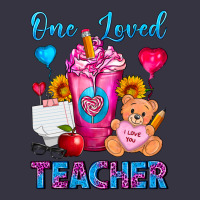 One Loved Teacher Valentines Day Cold Drink Frappe Vintage Hoodie | Teevron