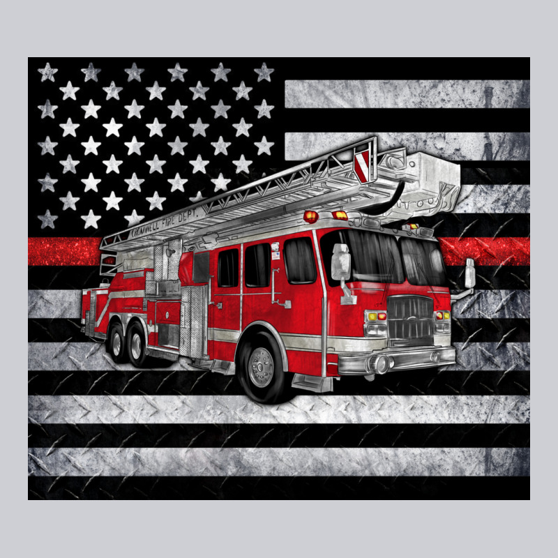 Thin Red Line American Flag Fire Truck Heavyweight Sweatshirt by Artiststas | Teevron