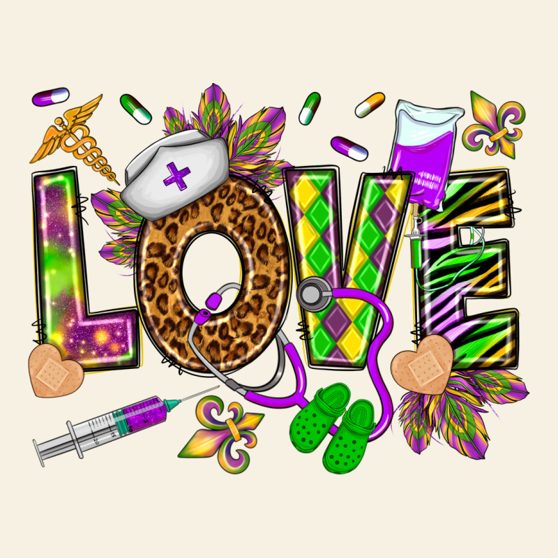Mardi Gras Love Nurse Vintage Tee by HowdyJamesFarm | Teevron