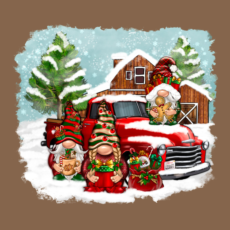 Christmas Gnomes With Red Truck Premium Tee by NancyCooperArtShop | Teevron