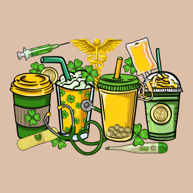 St. Patrick's Day Nurse Coffee Cups Urban Heavy Tee by HowdyJamesFarm | Teevron