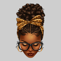 Afro Messy Bun Leopard Bow Premium Tee | Teevron