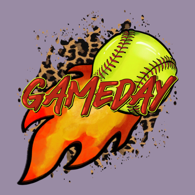 Softball Game Day Leopard Fire And Ball Classic Tee by HowdyJamesFarm | Teevron