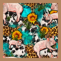 American Yorkshire Pig Seamless Pattern Long Sleeve Tee | Teevron
