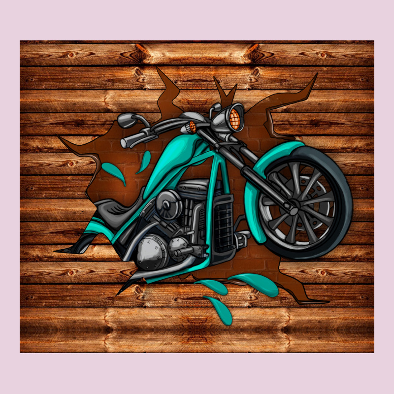 Woodgrain Motorcycle Ladies Tee by TumblerDesignByShophia | Teevron