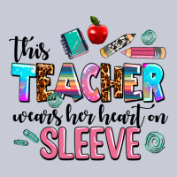 This Teacher Wears Her Heart On Sleeve Heavyweight Hoodie | Teevron