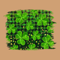 St Patrick's Day Shamrock And Plaid Distressed Background Vintage Tee | Teevron