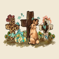 Western Rabbit Bunny With Crosses Easter Day Ladies Tee | Teevron