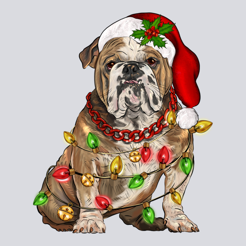 Christmas English Bulldog Zipper Hoodie by BarkalooDesign | Teevron