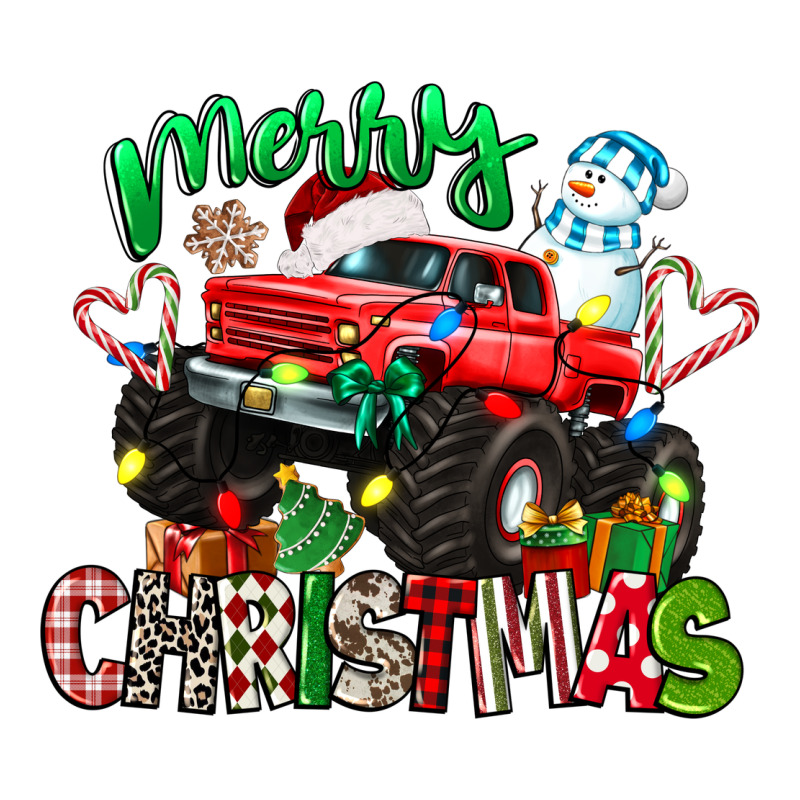 Merry Christmas Monster Truck Premium Tee by texasbilliewilder | Teevron