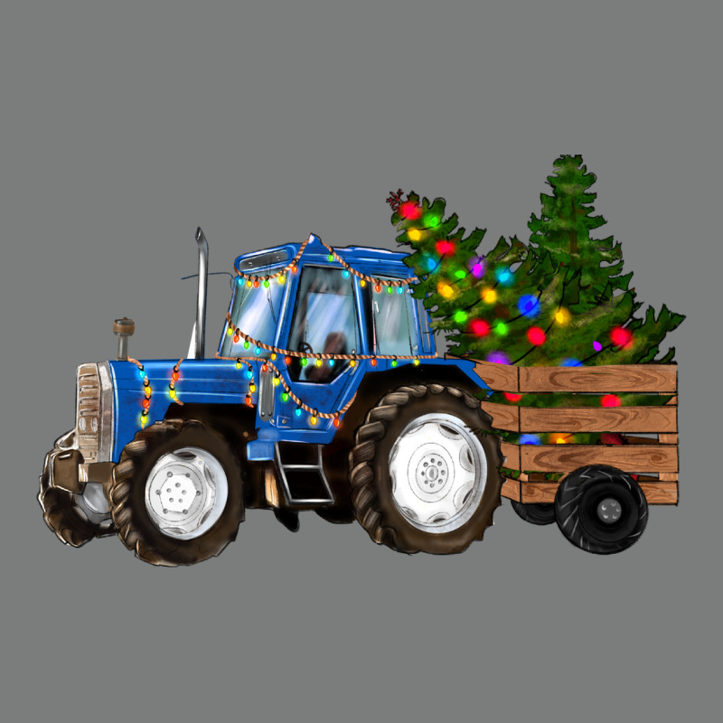 Blue Christmas Tractor Premium Hoodie by RanaPortraitStore | Teevron