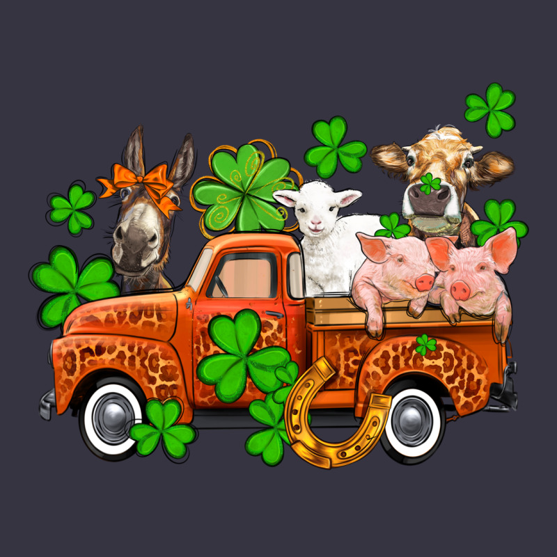 St. Patrick's Farm Animals And Truck Vintage Hoodie by OliviaCreatesArt | Teevron