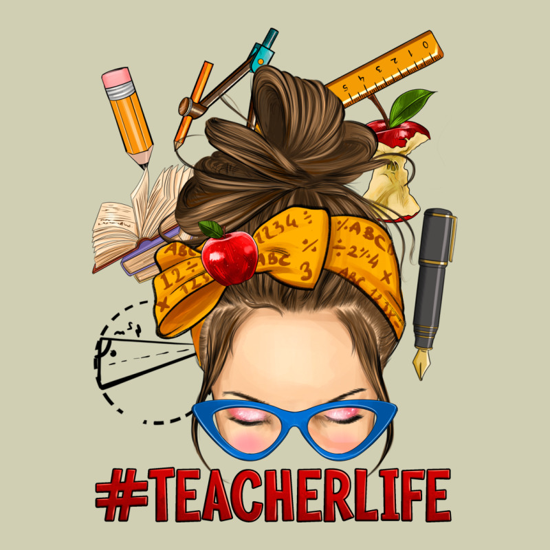 Messy Bun Teacher Life Heavy Core Tee by RanaPortraitStore | Teevron