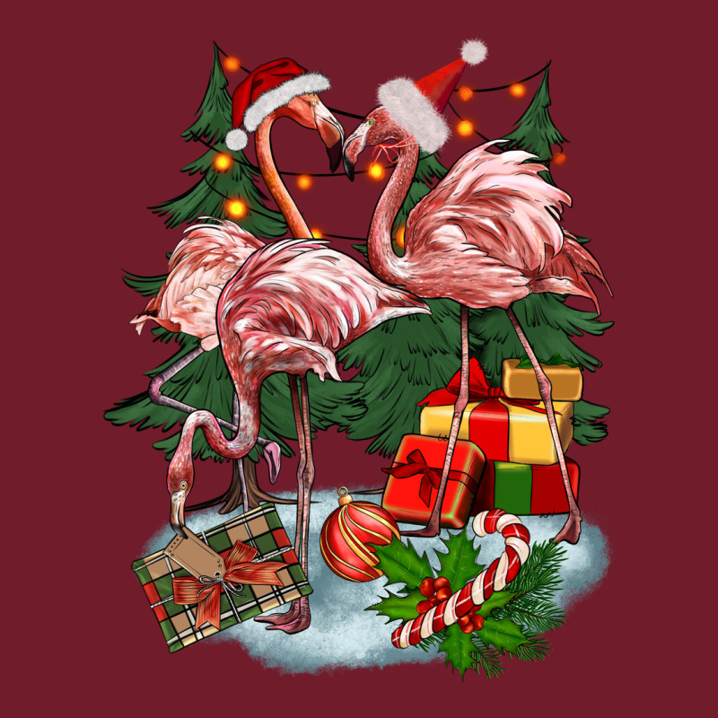 Christmas Flamingo Zipper Hoodie by BarkalooDesign | Teevron