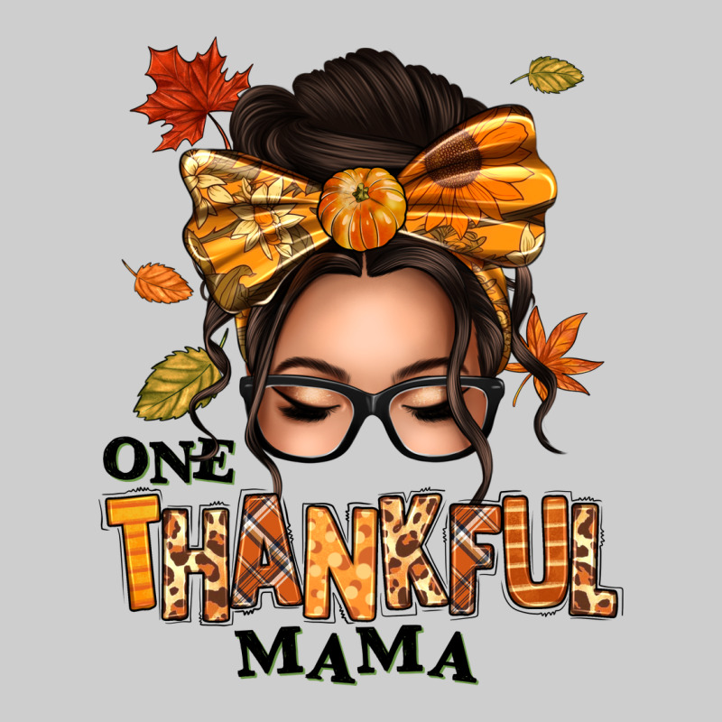 One Thankful Mama Afro Messy Bun Premium Tee by texasbilliewilder | Teevron