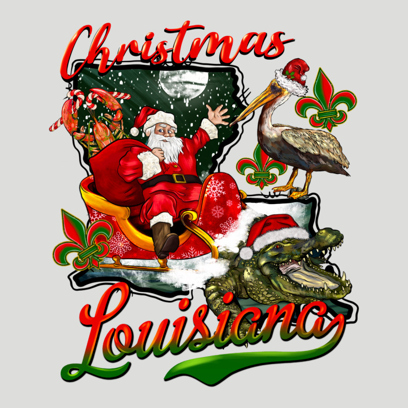 Louisiana Christmas With Santa Zipper Hoodie by BarkalooDesign | Teevron