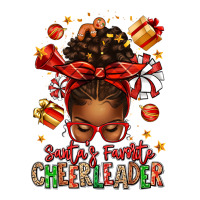 santa's favorite cheerleader afro messy bun | Teevron