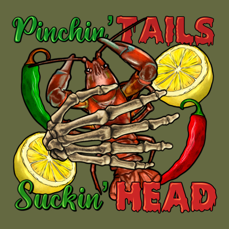 Pinchin' Tails Suckin' Head Crawfish Long Sleeve Tee by FaDigitalArtStudio | Teevron