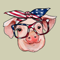 American Flag With Pig Heavy Core Tee | Teevron