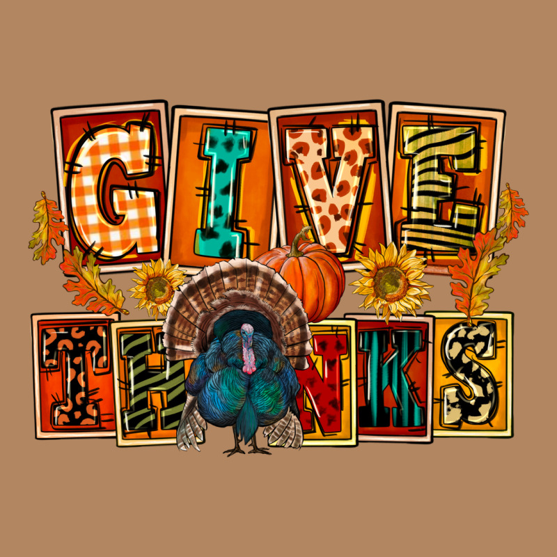 Give Thanks Thanksgiving Long Sleeve Tee by FaDigitalArtStudio | Teevron