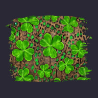 St Patrick's Day Shamrock And Leopard Distressed Background Vintage Tee | Teevron