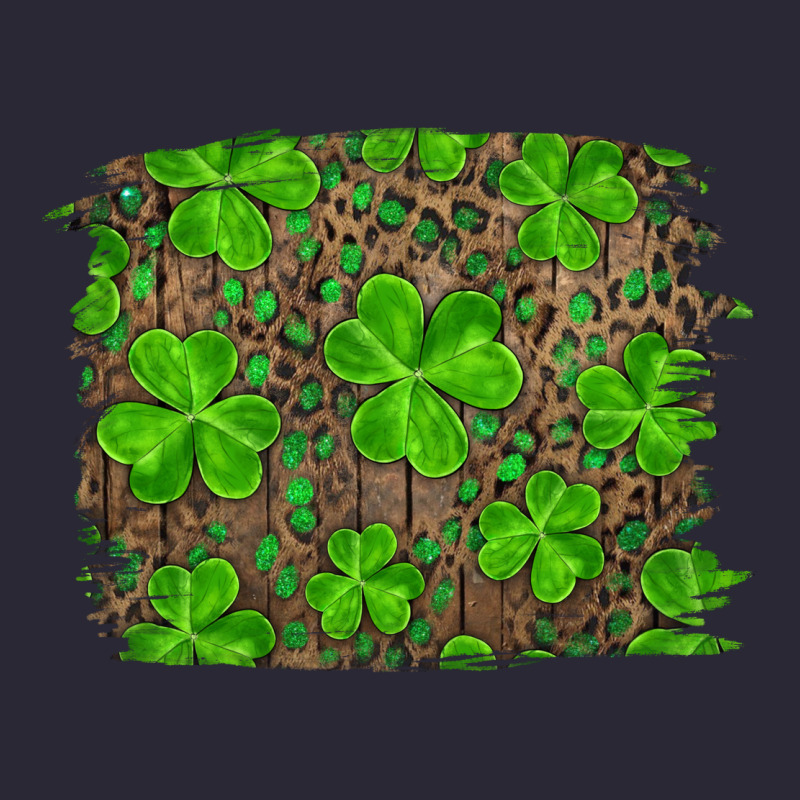 St Patrick's Day Shamrock And Leopard Distressed Background Vintage Tee by RanaPortraitStore | Teevron