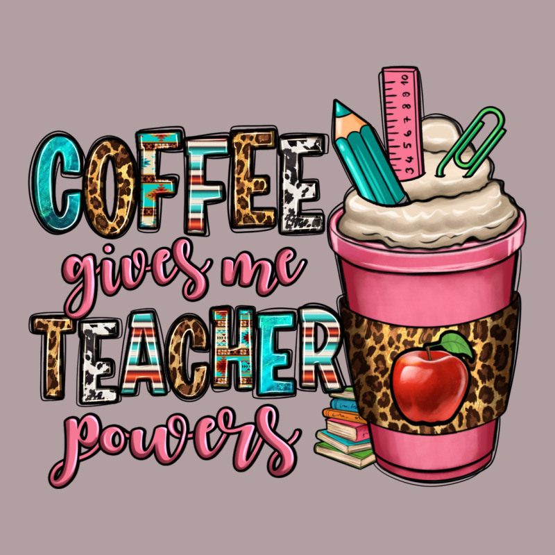 Coffee Gives Me Teacher Powers Vintage Hoodie by OliviaCreatesArt | Teevron